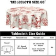 thumbnail image 2 of Nappe Campagnarde Française Ronde Vintage Toile Rouge Nappes Cercle Rustique Classique Village Housse de Table Lavable Essuyable Polyester Dessus de Table Vacances pour Salle à Manger Cuisine Pique-Nique Fête Déco 60 Pouces, 2 of 7