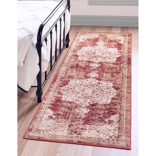 Unique Loom 3146567 2 ft. 7 in. x 10 ft. Helios Utopia Runner Rug, Peach