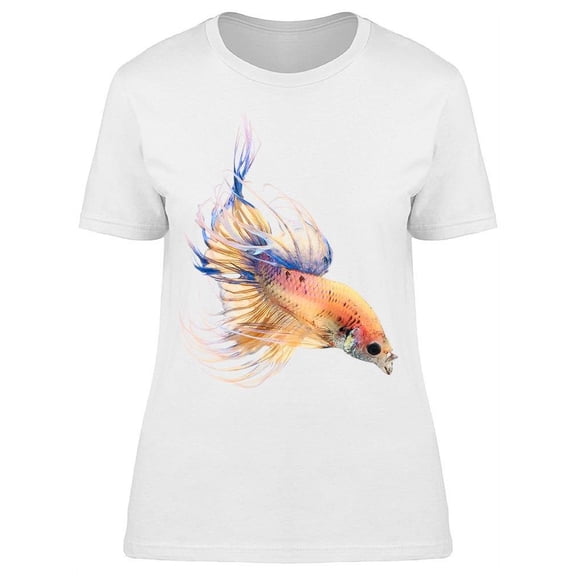 Beautiful Betta Crowntail Open T-Shirt Women -Image by Shutterstock, Female Small