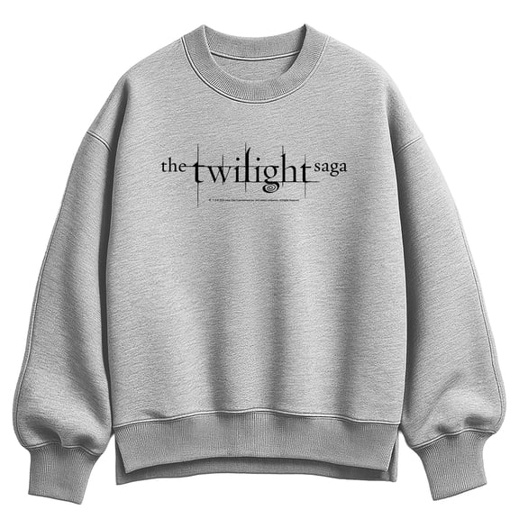 Twilight - Black Logo Oversized Fleece Crew Sweatshirt