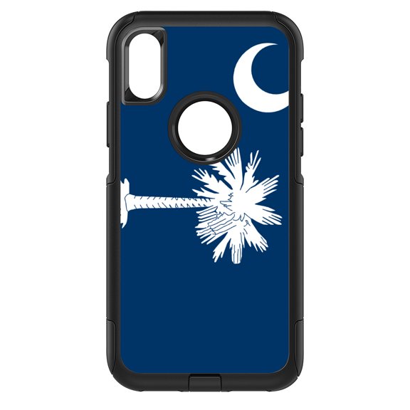 DistinctInk Custom SKIN / DECAL compatible with OtterBox Commuter for iPhone XS MAX (6.5" Screen) - South Carolina State Flag - US State Flag