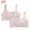 Pink, variant on Generic 2PC Bras for Girls Seamless Cami Bralettes Sports Solid Vest Unpadded Bra