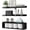 Black, variant on Floating Shelves for Wall 24 inch with Cube Shelf, Wall Shelves with Metal Rail for Decor, Bathroom Organizers and Storage, Over Toilet Shelves for Bathroom, Toilet Paper-Black
