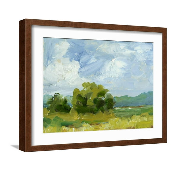Art.com Field Color Study I Art Print by Ethan Harper, Brown Frame Wall Art, 21" x 17"