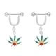 thumbnail image 3 of 2 piezas de hojas de arce anillos de pezón de material acero inoxidable joyería de calibre 14 Hoja de arce amarilla roja Yuyangstore Anillo de pezón de acero inoxidable, 3 of 5