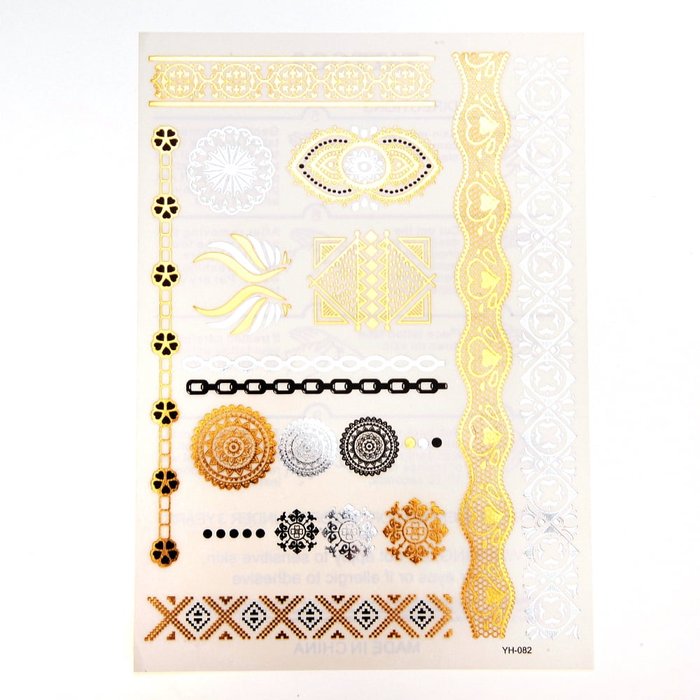 PlayWorld Temporary Tattoos Women and Teen Girls Jewelry