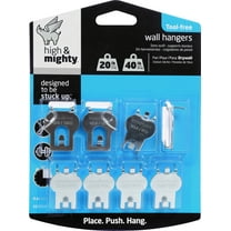 High & Mighty Picture Hanger Assortment, 20lb-40lb, 8 Sets