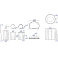 thumbnail image 2 of ALFI brand ABCO1022 5 Piece Solid Concrete Gray Matte Bathroom Accessory Set, 2 of 9