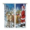 thumbnail image 6 of CUH Christmas Thermal Insulated Window Treatments Printed Blackout Window Drapes Slot Top Rod Pocket Window Curtain Panel Style-D W:51" x H:83", 6 of 6