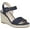 Navy Soft Canvas Fabric, variant on LifeStride Womens Tango Espadrille Ankle Strap Wedge Sandals