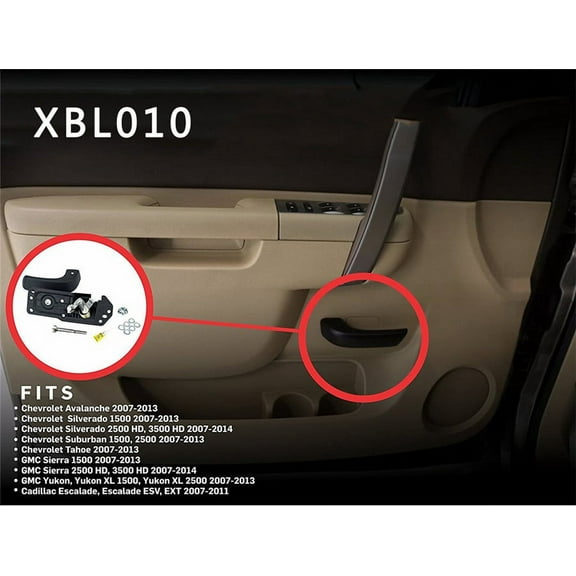 LH Door Handle Repair Interior Inside Driver Side for 07-13 Chevrolet 20833606