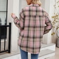 thumbnail image 4 of Jsaierl Womens Plaid Flannel Shirts Long Sleeve Fall Clothes Women Button Down Dress Shirt Jacket Work Collared Shirt Tops, 4 of 4