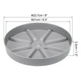 thumbnail image 2 of Uxcell 9 Inch Plant Saucers Tray, Durable Plastic Round Flower Pot Drip Tray, Grey 4Pcs, 2 of 5