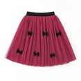 thumbnail image 3 of THDHVS Casual Skirts for Girls,Kids Summer Skirts,Girls Solid Color Bow Multi-layer Skirt Summer Dance Performance Costume Red 3-4 Years, 3 of 7