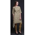 thumbnail image 2 of Bimba Kurti Asymétrique Imprimé Floral à Feuilles Brunes pour Femmes Robe d'Été Indienne Tunique Petit, 2 of 6