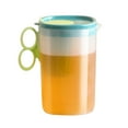 thumbnail image 1 of Piwvid Plastic Water Pitcher with Flip Top Spout Lid Clear Slim Water Container for Fridge Door Juice Pitcher for Tea Lemonade Handmade Drinks for BBQ Camp, 1 of 9