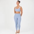 thumbnail image 5 of YITTY Active UltraLuxe High Waisted Leggings for Women, No Front Seam Tummy Control, Buttery Soft, Womens Yoga Pilates Gym, Glacial Blue, S, 25", 5 of 6