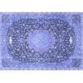 thumbnail image 1 of Ahgly Company Indoor Rectangle Medallion Blue Traditional Area Rugs, 7' x 10', 1 of 4