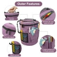 thumbnail image 3 of TSV Knitting Bag, Large Capacity Yarn Storage Bag, Knitting Crochet Tote Bag, Portable Crochet Organizer for Crocheting Project, Store Skein Ball, Knitting Needle, Purple, 3 of 7