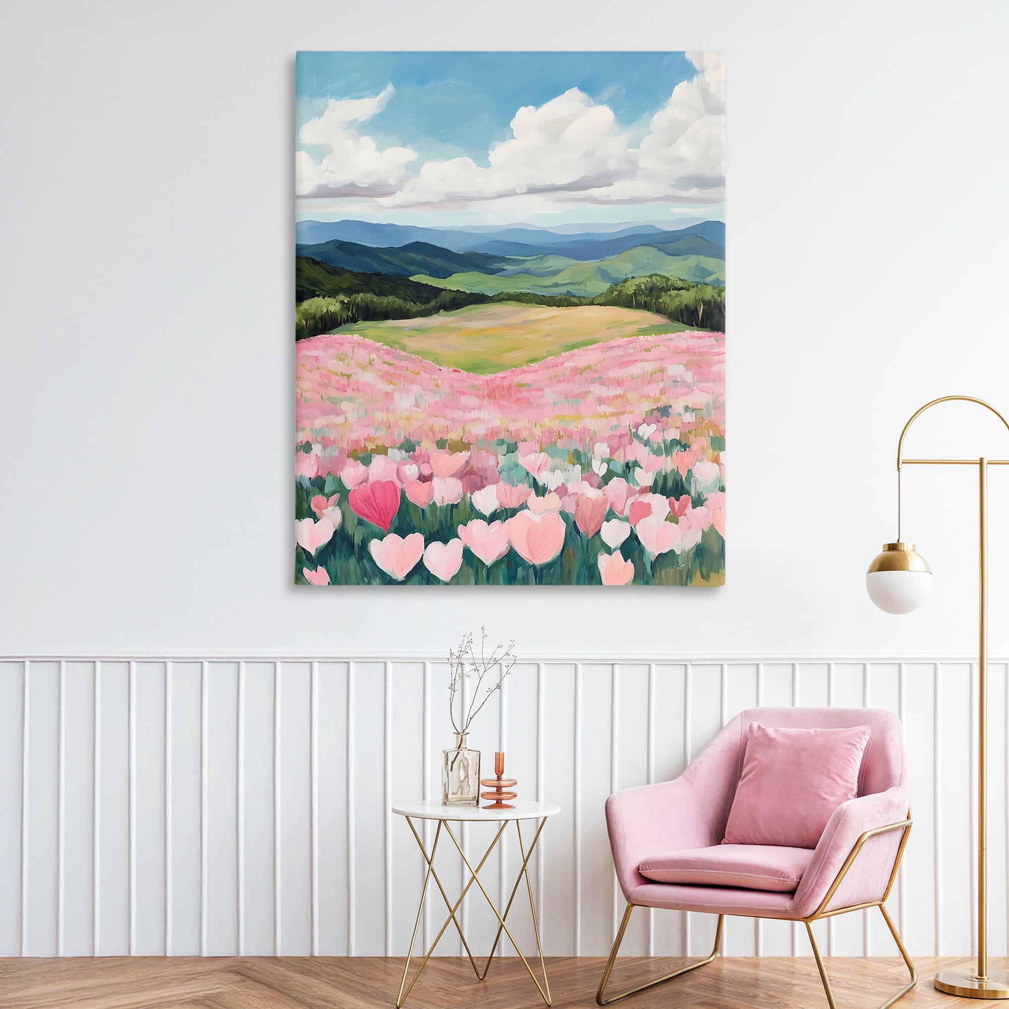 Stupell Industries Blush Pink Poppy Field Canvas Wall Art, design by The Prints Vibe