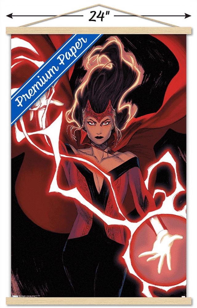 Marvel Comics - Scarlet Witch - Scarlet Witch #2 Variant Wall Poster with Wooden Magnetic Frame, 22.375" x 34"