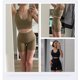 thumbnail image 3 of Conjunto de sujetadores acanalados para mujer, ropa interior sin costuras, pantalones cortos de Fitness de cintura alta, lencería Sexy, Bralette, Top con escote en V profundo, ropa deportiva, 3 of 4