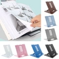 thumbnail image 4 of Dujiujun Metal Book Stand Angle Adjustable Stable Support Space-saving Avoid Neck Pain Foldable Ergonomic Tablet Stand, 4 of 8