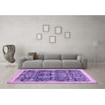 thumbnail image 3 of Ahgly Company Indoor Square Oriental Purple Traditional Area Rugs, 6' Square, 3 of 4