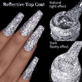 thumbnail image 2 of Las uñas reflejan gel de ojo de gato de diamante gel de ojo de gato gel de uñas de ojo de gato 7ml Diamante de agua presiona las uñas para reflejar el efecto de pulido del gel de uñas flash LC h08, 2 of 5