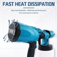 thumbnail image 6 of Cordless Paint Sprayer with 2 Batteries - 850W High Pressure HVLP Spray Gun for Home & DIY Projects, 6 of 14