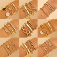 thumbnail image 2 of NUISISA 4pcs / 5pcs Multi-Layer Vintage Alloy Bracelets For Women Charms For Bracelets, 2 of 80