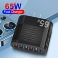 thumbnail image 3 of 65W 5USB+Type-c Mobile Phone Charger | Multi-Interface Travel Charging Plug | Power Adapter, 3 of 11