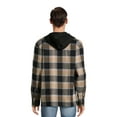 No Boundaries Men’s & Big Men’s Zip Hooded Flannel Shirt, Sizes XS5XL