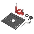thumbnail image 2 of Router Lift Kit, Manual Lifting Router Table Saw Insert Base Plate, Router Lift Systems for 63.8mm to 65mm Small Trimming Machines High Accuracy Woodworking, 2 of 7