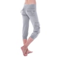 thumbnail image 4 of Linen Pants Women Elastic High Waisted Straight Leg Lace Hem Pants Casual Slacks Summer Beach Vacation Trousers with Pockets, 4 of 8