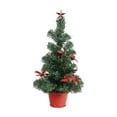 thumbnail image 3 of 16inch Artificial Tabletop Tree Decorative for Party Supplies Holiday Table Red, 3 of 8