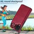 thumbnail image 2 of Nalacover for Samsung Galaxy A12 Wallet Case with Card Slots & Metal Finger Ring, Durable PU Leather Back Double Magnetic Botton Flip Kickstand Purse Shockproof Phone Case,Red, 2 of 10