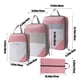 thumbnail image 3 of Juego de 4 bolsas de almacenamiento de compresión | Organizadores de equipaje de viaje de nailon impermeable | Cubos de embalaje que ahorran espacio para ropa, zapatos | Material ligero y duradero, 3 of 6