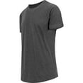 thumbnail image 3 of Build Your Brand Mens Shaped Long Short Sleeve T-Shirt, 3 of 4