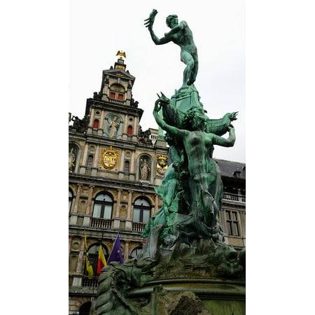Canvas Print Antwerp Street Photography Brabo Grand Place Stretched Canvas 32 x (Best Places For Street Photography)