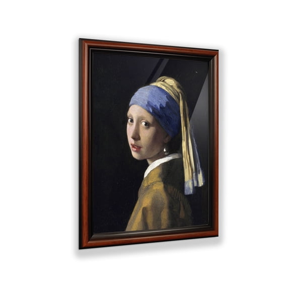 Girl With a Pearl Earring Framed Wall Art by Johannes Vermeer, World Famous Wall Art Collection, Grace Your Home Decor With This Image, 11x14, 2480W