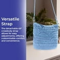thumbnail image 4 of SAGEFINDS Crochet Crossbody Bag, Women's Shoulder Purse with Adustable Strap, 100% Cotton - Sage, 4 of 6