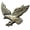 bronze, variant on Car Angel Wings Sticker, Alloy Metal Car Stickers, 3D Metal Stereo Wing Sticker, Hawk Eagle Wings Car Emblem, Angel Wings Car Sticker, Car Decoration Accessories - Silver