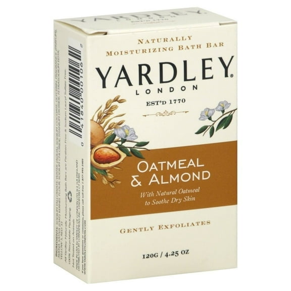 Yardley Oatmeal & Almond Bath Bar, 4.25 oz Pack of 4