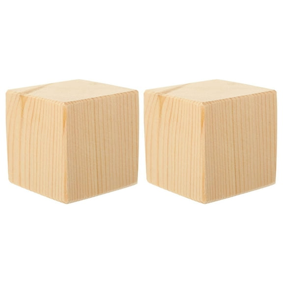 ibasenice 2Pcs Wood Bed Risers Heavy Duty Furniture Risers with Anti Slip Design