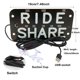 thumbnail image 5 of Letrero LED para coche de 7,5 x 4,5 pulgadas para parabrisas, con ventosa, plegable, portátil y personalizable. Ideal para conductores. Marco metálico. Montaje en parabrisas.,Wsvlmg, 5 of 7