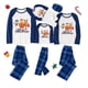 thumbnail image 1 of Pijamas familiares a juego de Navidad, diseño exclusivo de Papá Noel y muñeco de nieve, caja de regalo de Feliz Navidad, conjunto de pijamas azules, 1 of 3
