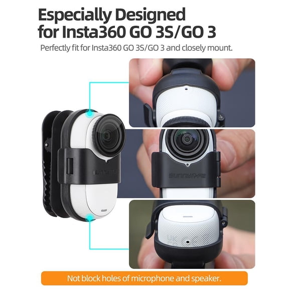 QHUDLV Sports Camera Backpack Clip,Multi‑Angle Mount Holder,Secure Action Cam Accessory