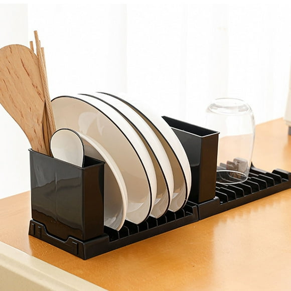 Foldable Dish Drainer Small Dish Drying Rack for Kitchen Counter, Compact Dish Rack Sink Drying Rack with Drying Tray, in Sink Dish Drainer Dish Organizer with Cutlery Holder