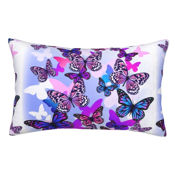 Balery Flying Butterflies Funda de Cojín Estampada, Regalos para Mujeres, Regalos de Amor para Ella, Regalos para Novia o Esposa, Funda de Almohada-14"x20"